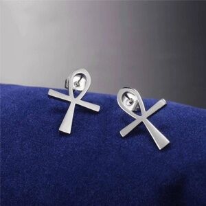 Ankh  Earrings silver